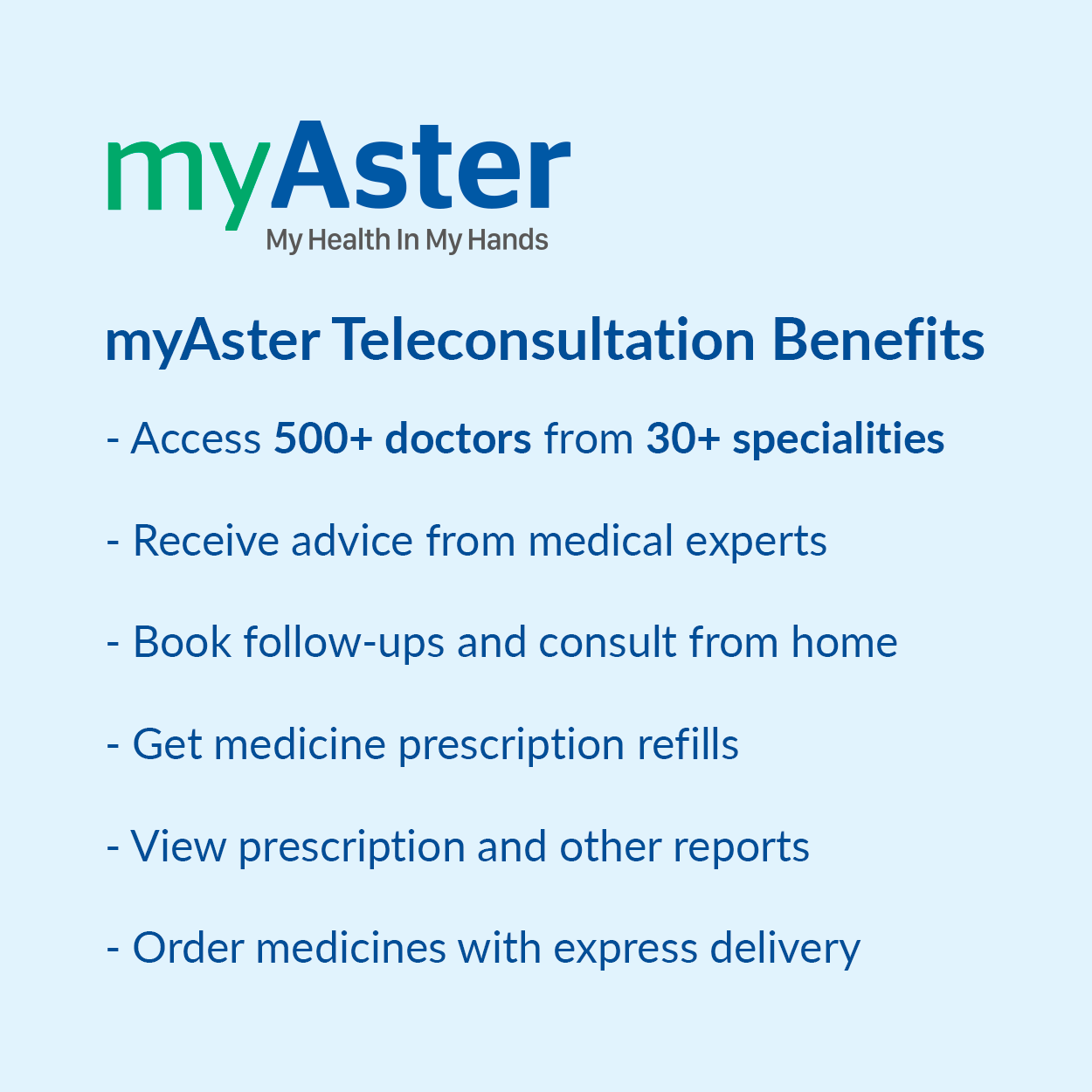 Terms and conditions text icon for Aster Pharmacy
